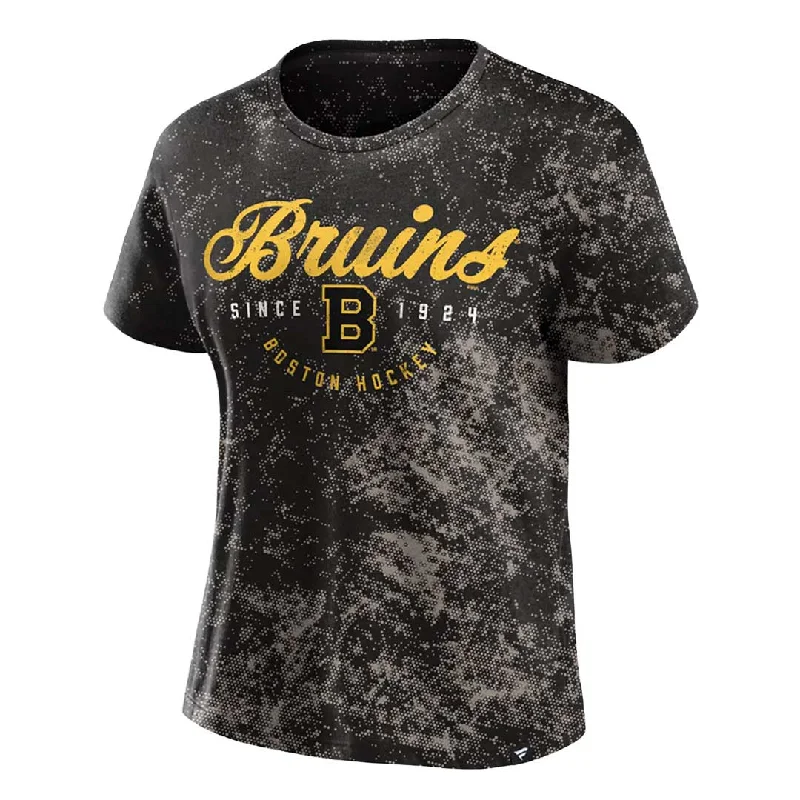 Fanatics - Women's Boston Bruins Vintage Short Sleeve T-Shirt (006G 05Q2 VBG 06W) Cashmere Blend Cotton Blend Poly Blend
