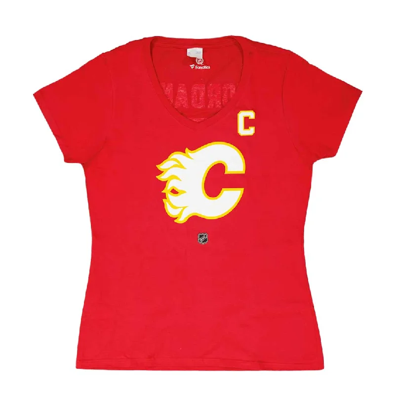 Fanatics - Women's Calgary Flames Giordano T-Shirt (3A40 0484 H35 FSB) Plaid T-Shirt Polka Dot Checkered
