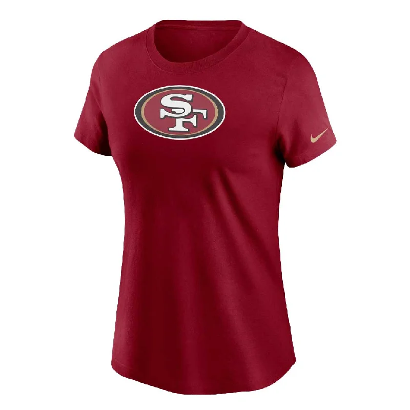NFL - Women's San Francisco 49ers Logo Short Sleeve T-Shirt (NKAF 6DL 73 CM4) Cotton Fabric Linen Fabric Terry Fabric