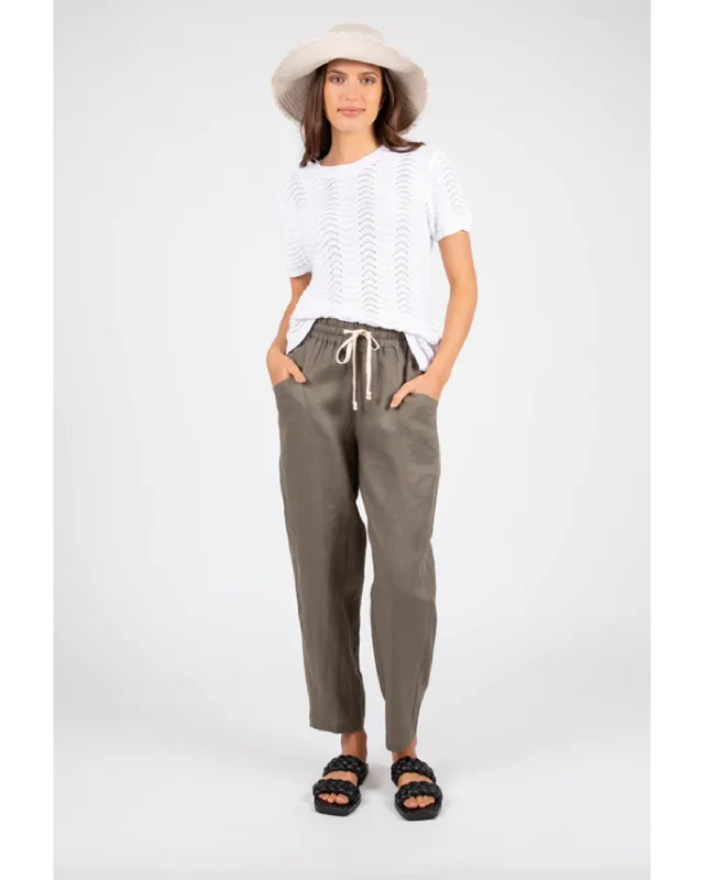 Marlow Palmer Edit Mesh Knit Tee - White Layered Multi-layer Single Layer