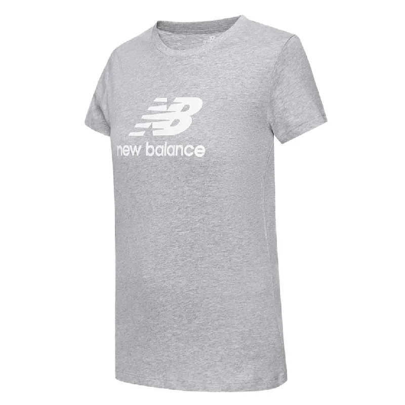 New Balance - Women's Essentials Stacked Logo T-Shirt (WT31546 AG) Houndstooth Herringbone Solid New Balance - Women's Essentials Stacked Logo T-Shirt (WT31546 AG) Houndstooth Herringbone Solid