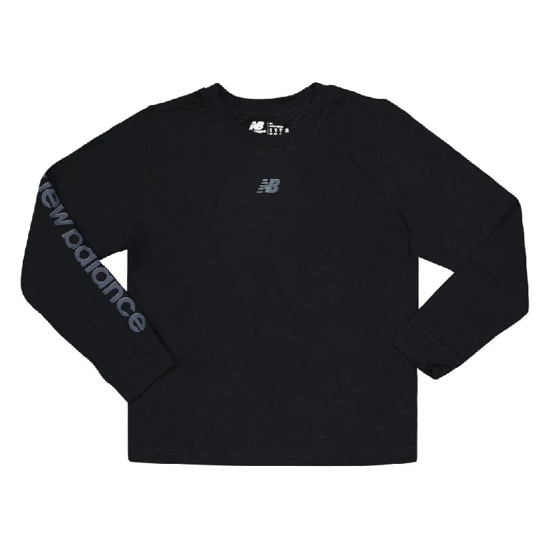 New Balance - Women's Relentless Heather Tech Long Sleeve T-Shirt (WT33160 BK) Spandex Blend Rayon Blend Denim Blend New Balance - Women's Relentless Heather Tech Long Sleeve T-Shirt (WT33160 BK) Spandex Blend Rayon Blend Denim Blend