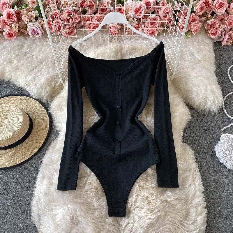 off-shoulder long-sleeved T-shirt women's top S3940 Notch Collar Peter Pan Collar Cowl Neck off-shoulder long-sleeved T-shirt women's top S3940 Notch Collar Peter Pan Collar Cowl Neck