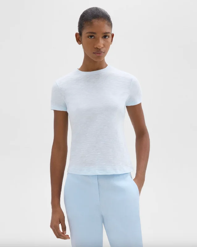 Organic Slub Cotton Tiny Tee - Skylight Seamless Knitted Crochet