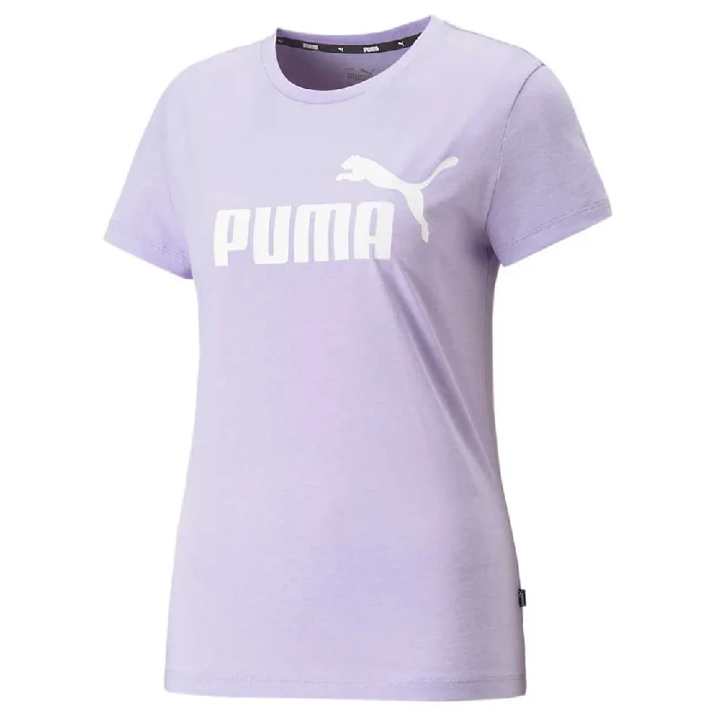 Puma - Women's Essentials Logo Heather T-Shirt (586876 70) Hooded Caped Shawl Collar