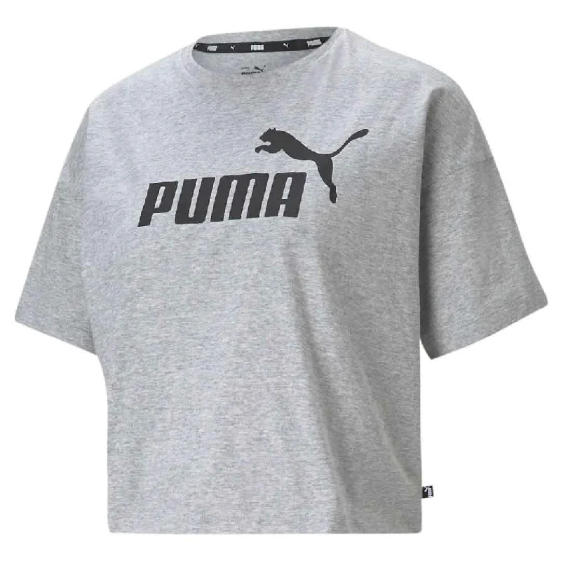 Puma - Women's Essentials Cropped Logo T-Shirt (586866 04) Real Fur Shearling Chenille