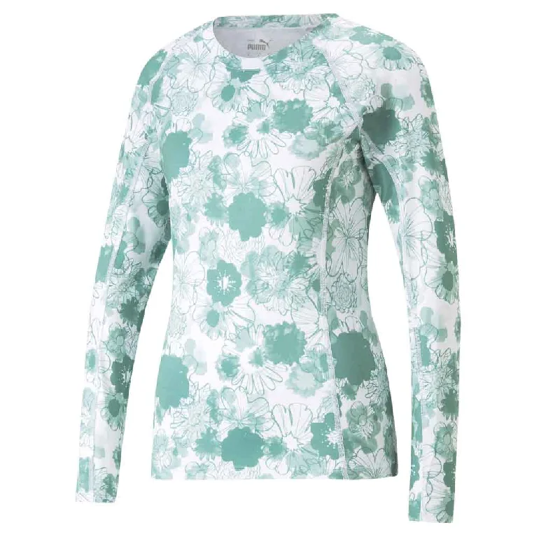 Puma - Women's YouV Lillypad Long Sleeve T-Shirt (539032 02) Terry Blend Velvet Blend Canvas Blend