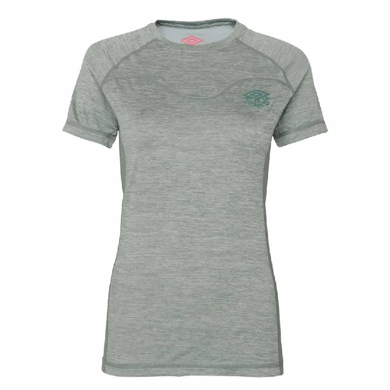 Umbro - Women's Pro Training Marl Poly T-Shirt (HUUL166113U LB9) Zippered Front Buttoned Front Snap Front Umbro - Women's Pro Training Marl Poly T-Shirt (HUUL166113U LB9) Zippered Front Buttoned Front Snap Front