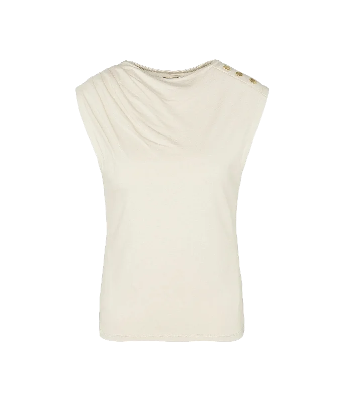 Courtney T-Shirt - Cream Chenille Blend Fleece Blend Nylon Blend