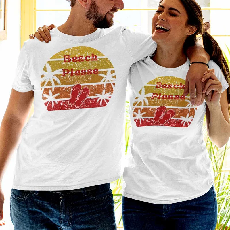 Beach Please Unisex t-shirt Ribbed Striped Patterned