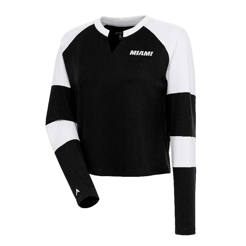 Antigua Miami HEAT Pepper Women's Long Sleeve Tee Jersey Fabric Tulle Fabric Batik Fabric