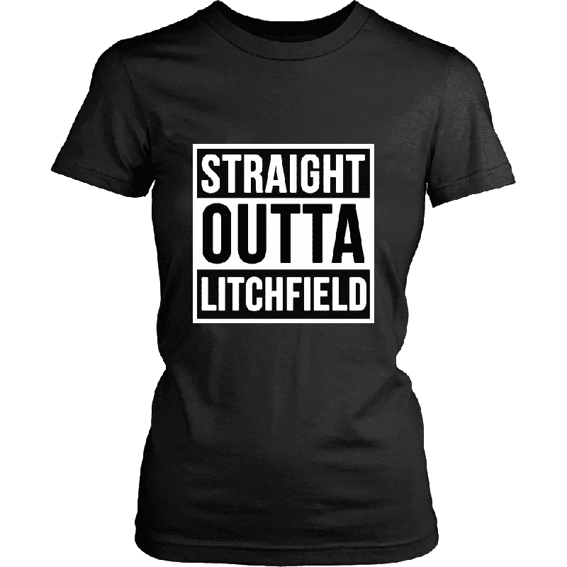 Straight Outta Litchfield Tees Spandex Blend Rayon Blend Denim Blend