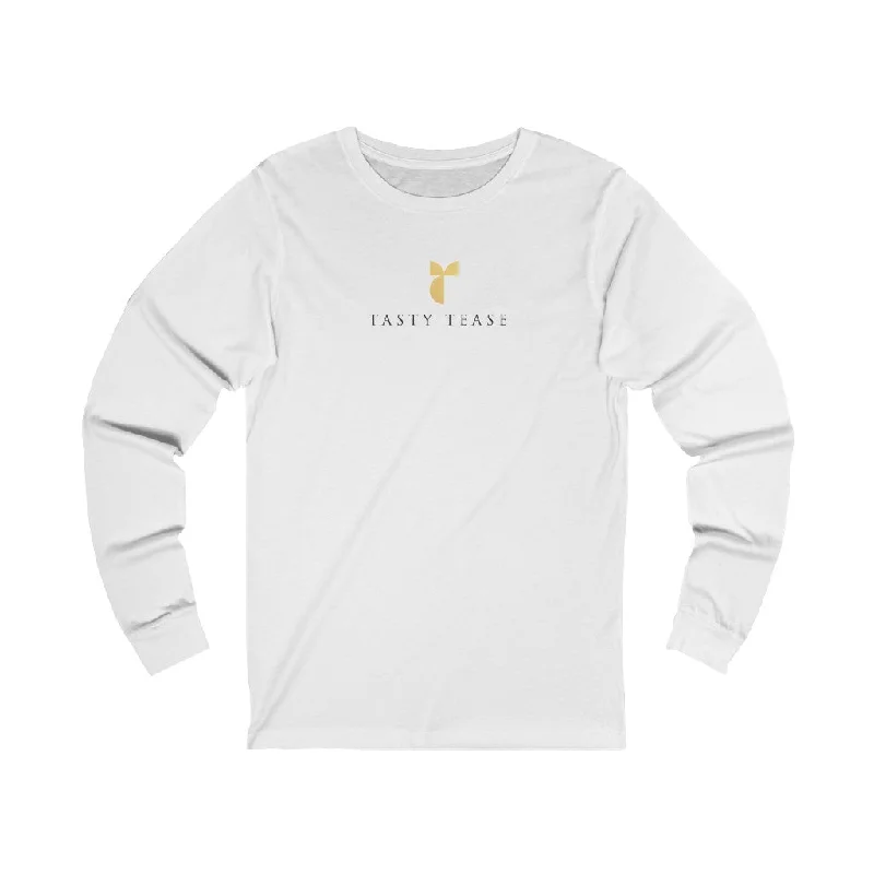 Tasty Tease - Unisex Jersey Long Sleeve Tee Hooded Caped Shawl Collar