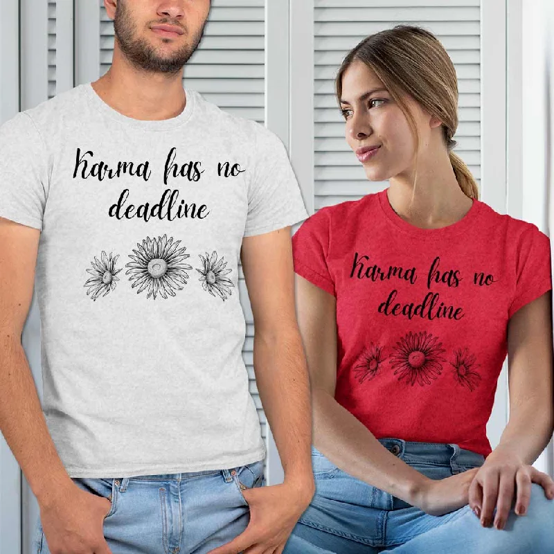 Karma has no deadline unisex t-shirt Collared Crew Neck Turtle Neck