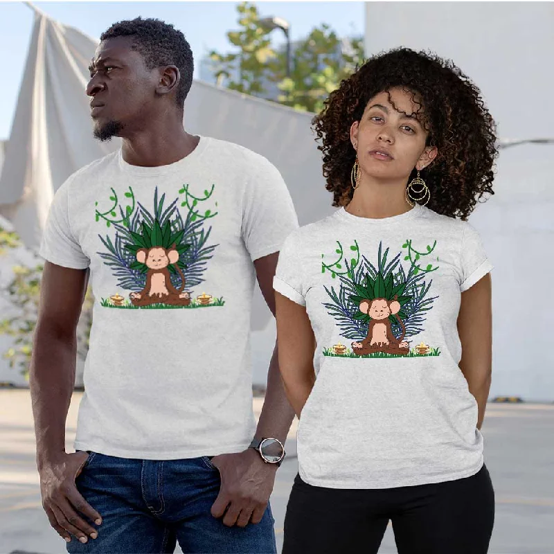 Jungle Monkey print t-shirts for women & men Boxy Fit Fitted Loose