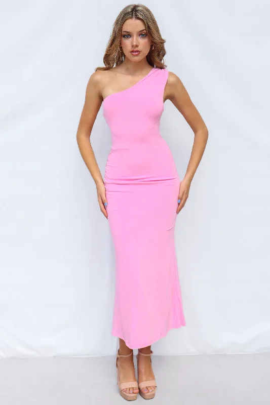 Artemis Maxi Dress - Pink Elegant Maxi Dress with Lace