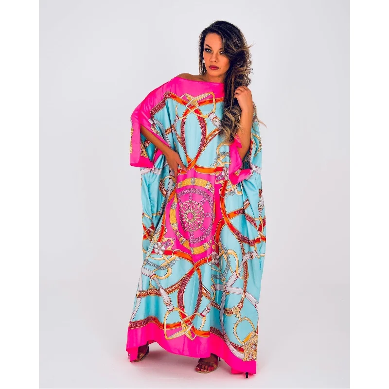 CAIRO Pink Printed Caftan Maxi Dress Trendy Printed Maxi Dress