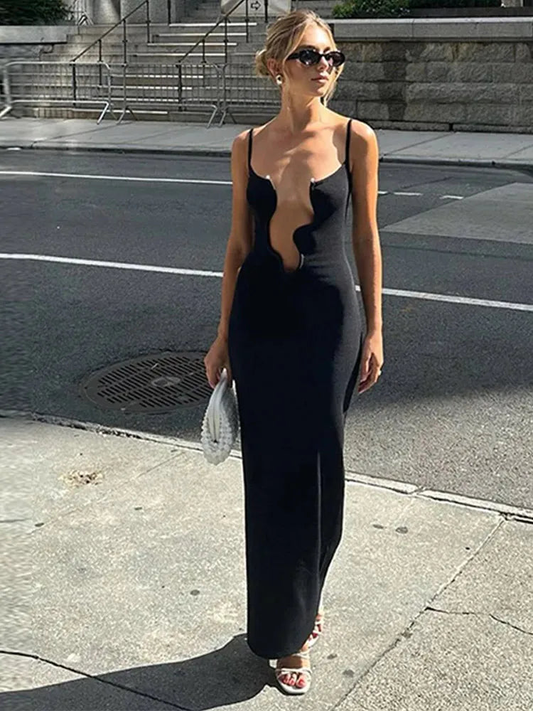 Chic Women Sexy Hollow Out Spaghetti Strap Maxi Dress Ladies Elegant Off Shoulder Sleeveless Dresses Female Evening Club Gown Chic Sleeveless Maxi Dress Chic Women Sexy Hollow Out Spaghetti Strap Maxi Dress Ladies Elegant Off Shoulder Sleeveless Dresses Female Evening Club Gown Chic Sleeveless Maxi Dress