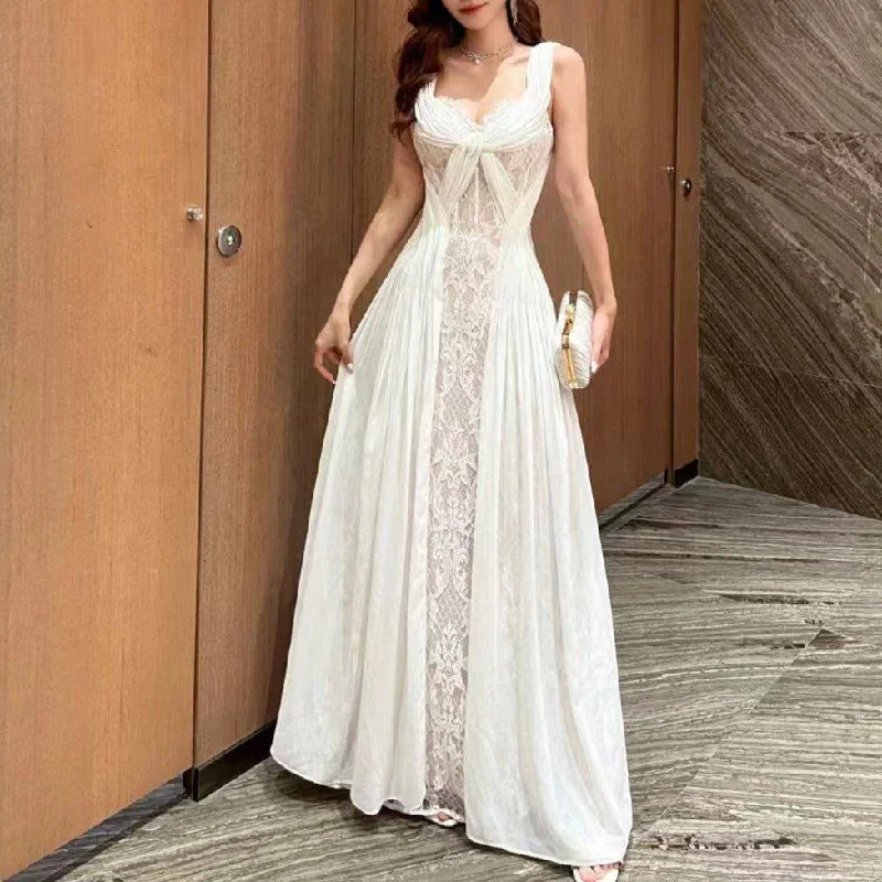 Clementine Sweetheart Neck Chiffon Maxi Dress Trendy Printed Maxi Dress