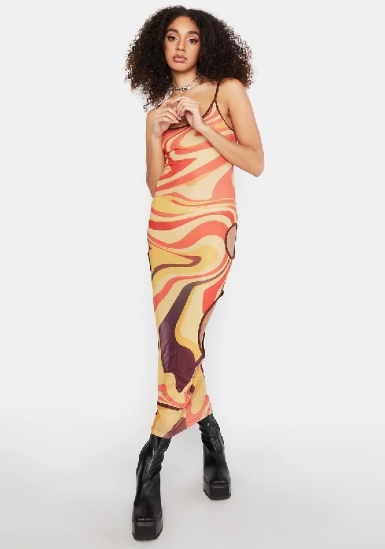 Forward It Swirl Maxi Dress Comfortable Cotton Maxi Dress