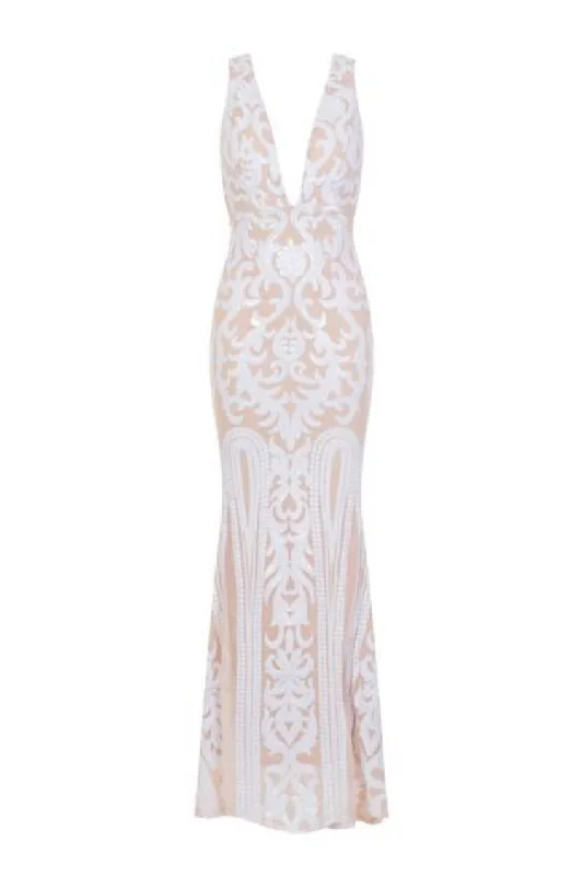 Lush Luxe White Nude Triple V Plunge Sequin Illusion Fishtail Maxi Dress Comfortable Cotton Maxi Dress Lush Luxe White Nude Triple V Plunge Sequin Illusion Fishtail Maxi Dress Comfortable Cotton Maxi Dress