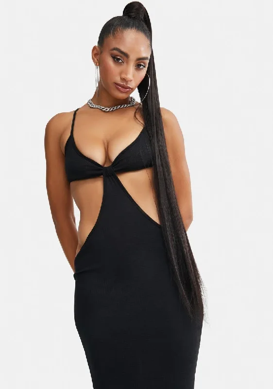 Onyx Check My Style Cut Out Maxi Dress Fashionable Off-Shoulder Maxi Dress