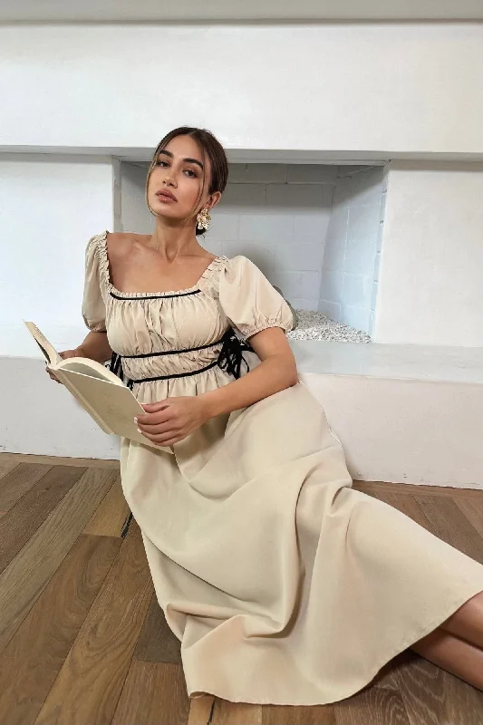 Sherie Bow Maxi Dress Cozy Longline Maxi Dress
