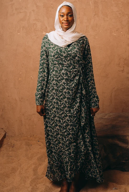 Still On The Green Ruffle Wrap Maxi Dress-CLEARANCE Elegant Lace Maxi Dress