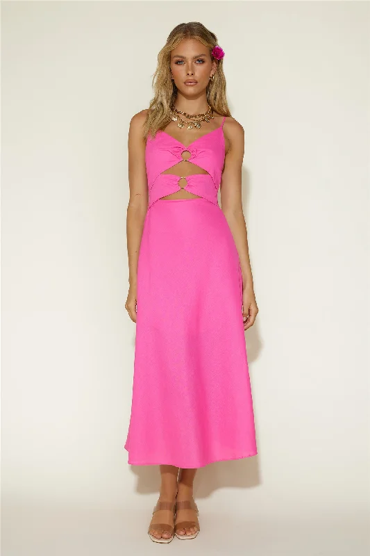 Cancel My Plans Maxi Dress Pink Cozy Wrap Maxi Dress