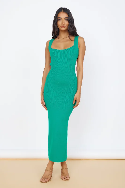 Coastal Dreams Maxi Dress Green Elegant Maxi Dress with Ruffles