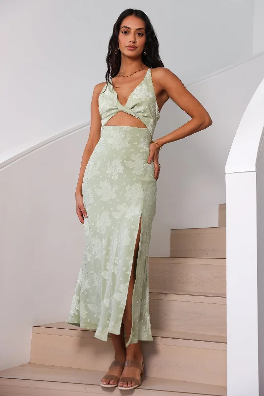 Expectations Maxi Dress Green Comfortable Casual Maxi Dress