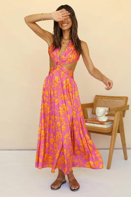 Kisses In The Sunset Maxi Dress Fashionable Maxi Dress with Fringe