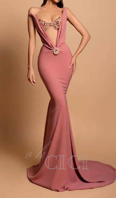 off-shoulder crystal embellished bodycon maxi dress in Iceberry Pink Trendy Off-Shoulder Ruffle Maxi Dress