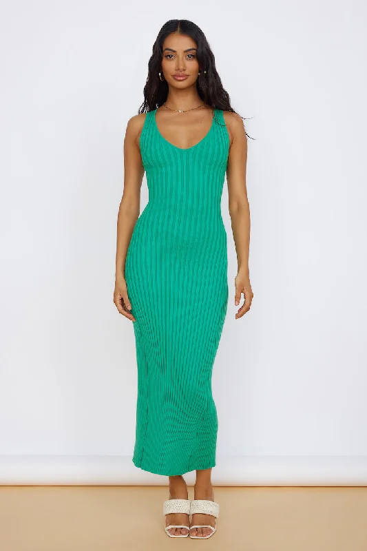 Radiant Glow Maxi Dress Green Fashionable Sleeveless Maxi Dress