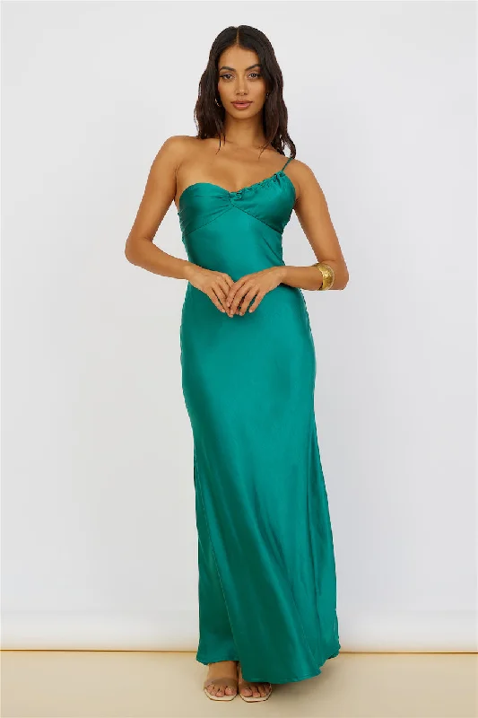 Repeat This Maxi Dress Green Fashionable Asymmetrical Maxi Dress