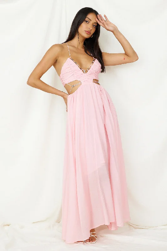 Sahara Journey Maxi Dress Blush Classic Solid Maxi Dress