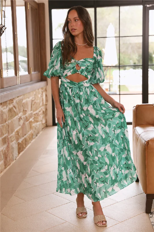 Soulmate Maxi Dress Green Stylish Longline Maxi Dress