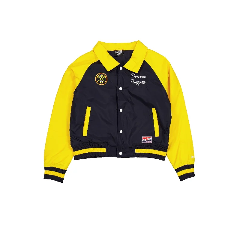 Denver Nuggets Throwback Women's Jacket Hooded Jacket Caped Jacket Shawl Collar Jacket
