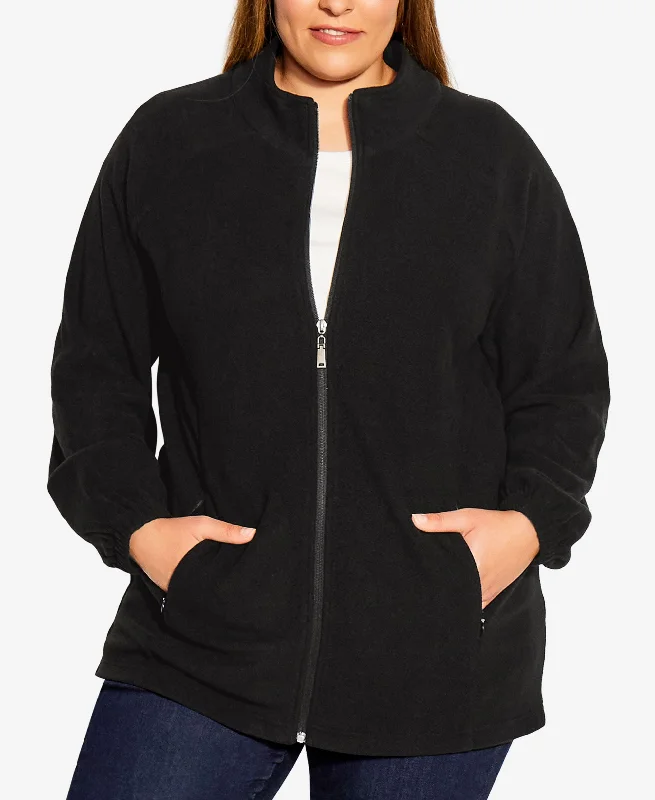 Plus Size Polar Fleece Zip Jacket Jersey Jacket Tulle Jacket Batik Jacket