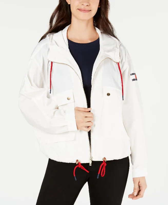 Tommy Hilfiger Oversized Drawstring Hem Jacket Bomber Jacket Anorak Windbreaker