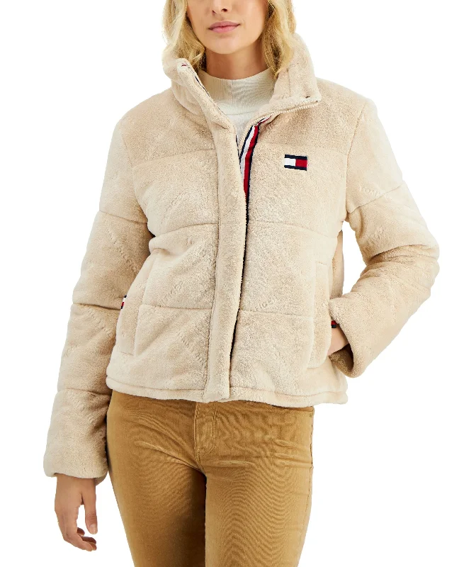 Tommy Hilfiger Plush Puffer Jacket Ribbed Jacket Pleated Jacket Ruffled Jacket