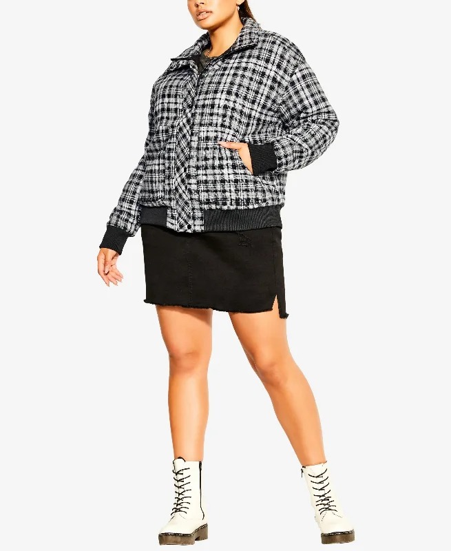 Trendy Plus Size Check Out Jacket Denim Jacket Leather Jacket Suede Jacket