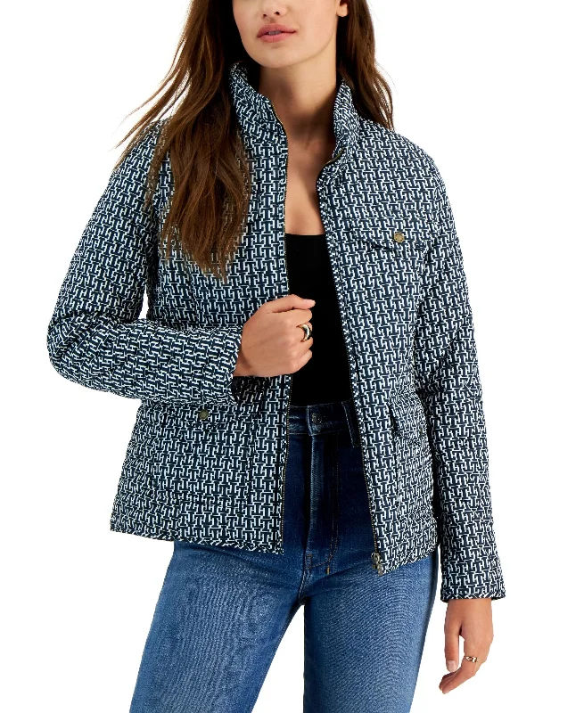 Women's Quilted Stand-Collar Jacket Cotton Jacket Linen Jacket Terry Jacket