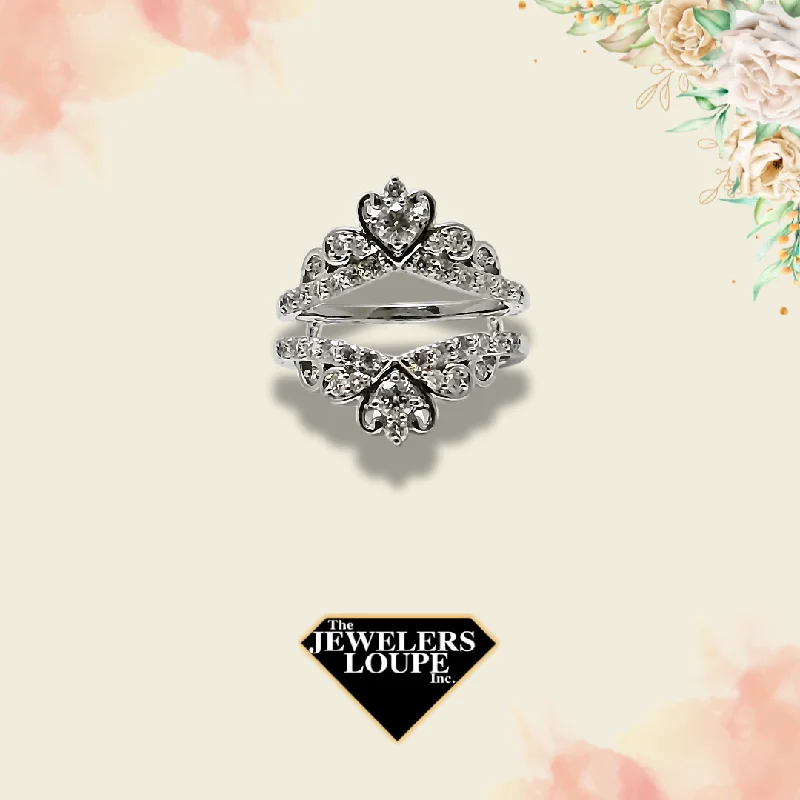 14K White Gold .98CTW Diamond Ring Jacket (99971) Welt Pockets Slit Pockets Flap Pockets