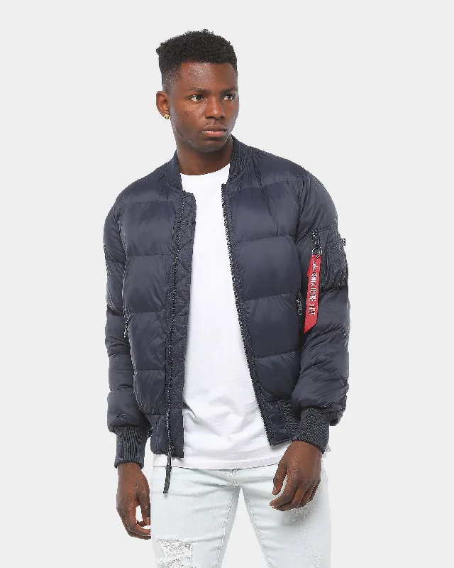 Alpha Industries MA-1 Echo Flight Puffer Jacket Blue Chenille Jacket Brocade Jacket Lace Jacket