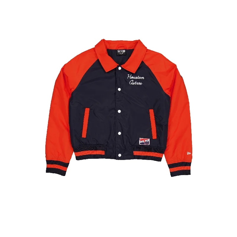 Houston Astros Throwback Women's Jacket Appliqued Jacket Beaded Jacket Sequined Jacket