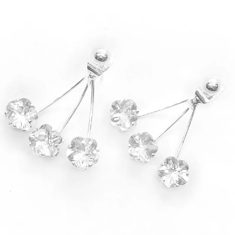 Ice Blossoms Stud Earrings & Crystal Jacket Cotton Jacket Linen Jacket Terry Jacket