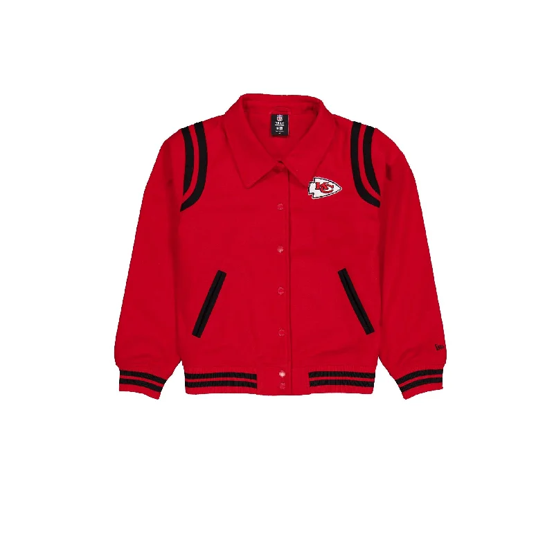 Kansas City Chiefs Sport Night Women's Jacket Denim Fabric Leather Fabric Suede Fabric