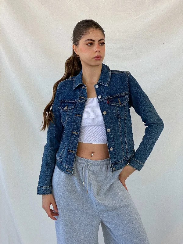 Levi’s Women’s Fitted Denim Jacket - S Chenille Jacket Brocade Jacket Lace Jacket