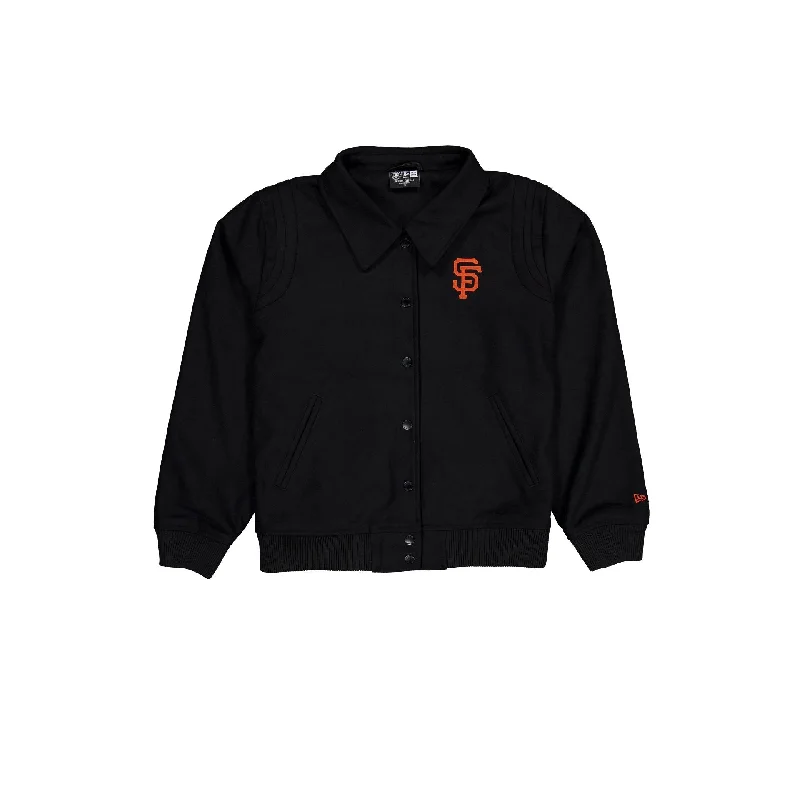 San Francisco Giants Sport Night Women's Jacket Welt Pockets Slit Pockets Flap Pockets